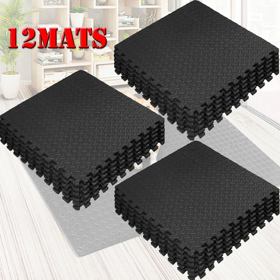 EVA Interlocking Soft Foam Floor Mats 60x60cm Gym Flooring Yoga Exercise Tiles