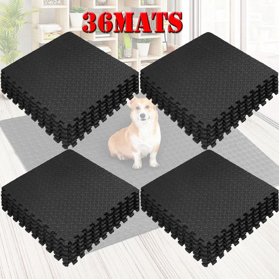 EVA Interlocking Soft Foam Floor Mats 60x60cm Gym Flooring Yoga Exercise Tiles