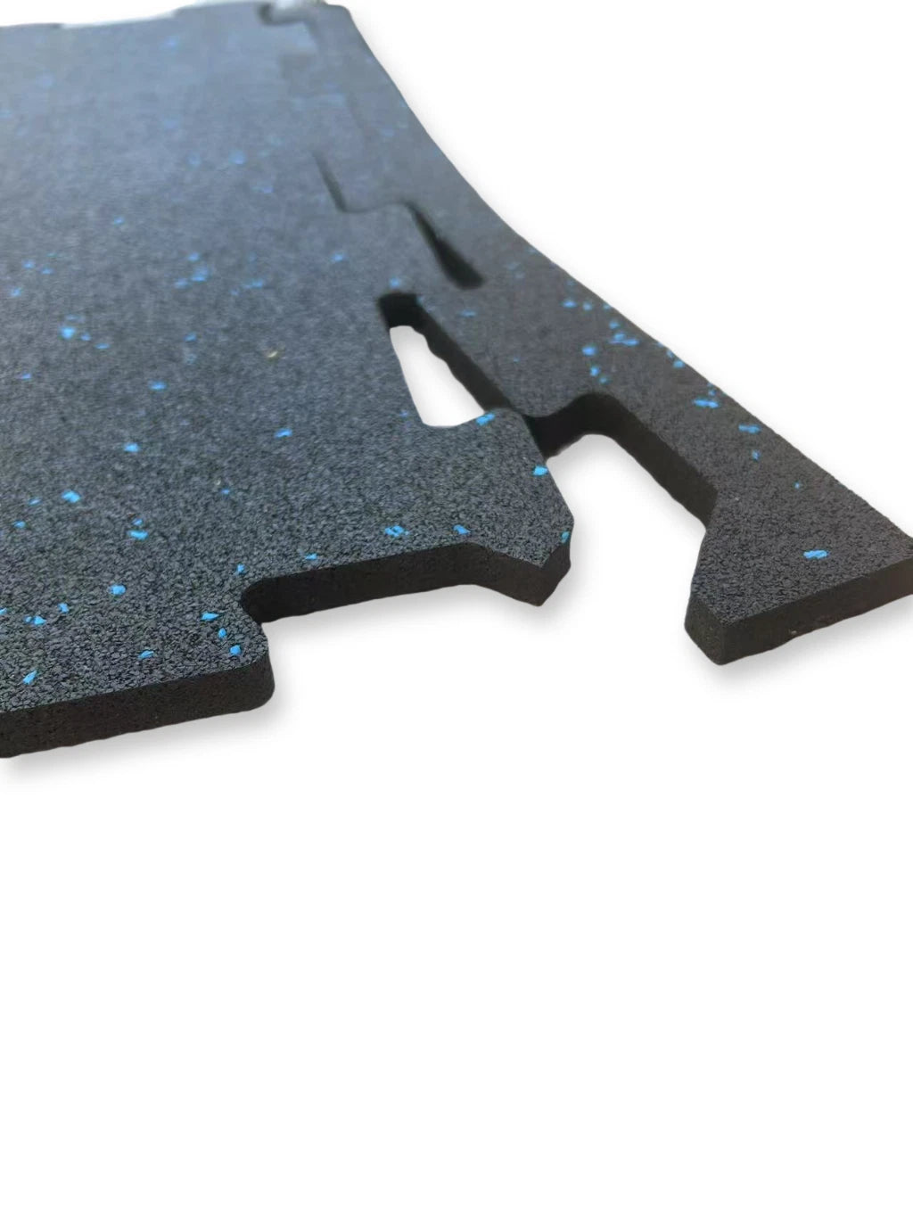 100% Rubber Gym Mat Floor Tiles | Heavy Duty 10mm Thick Interlocking Black