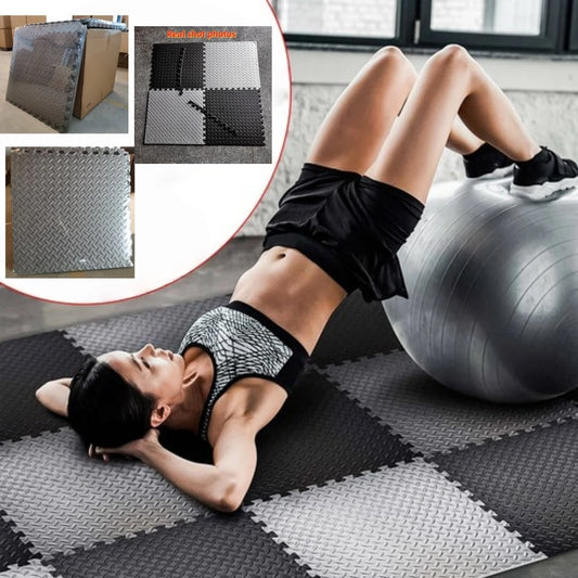 EVA Interlocking Gym Floor Mats Soft Foam Yoga Workout Tiles Home Gym