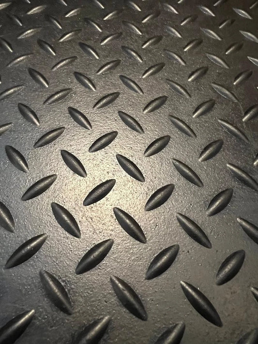 8mm Garage Gym/garage Floor Rubber Tiles Embossed,Coin or checker + edge strips