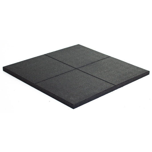 Body Power 1m x 1m x 40mm Floor Gym Tile Flooring Rubber Matting (18 Tiles)