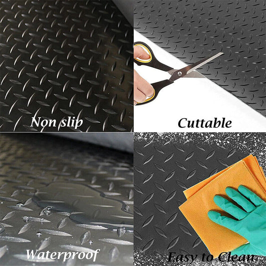 Rubber Matting Heavy Duty Flooring Garage Non Slip Industrial Work Gym Van Shed