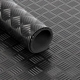 1.8m Wide 5 Bar Checker Rubber Flooring Roll – 3.5mm Thick x 10m Long