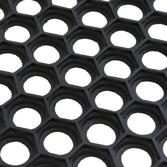 Honeycomb Outdoor Rubber Ring Entrance Floor Door Mat 40 x 60 cm