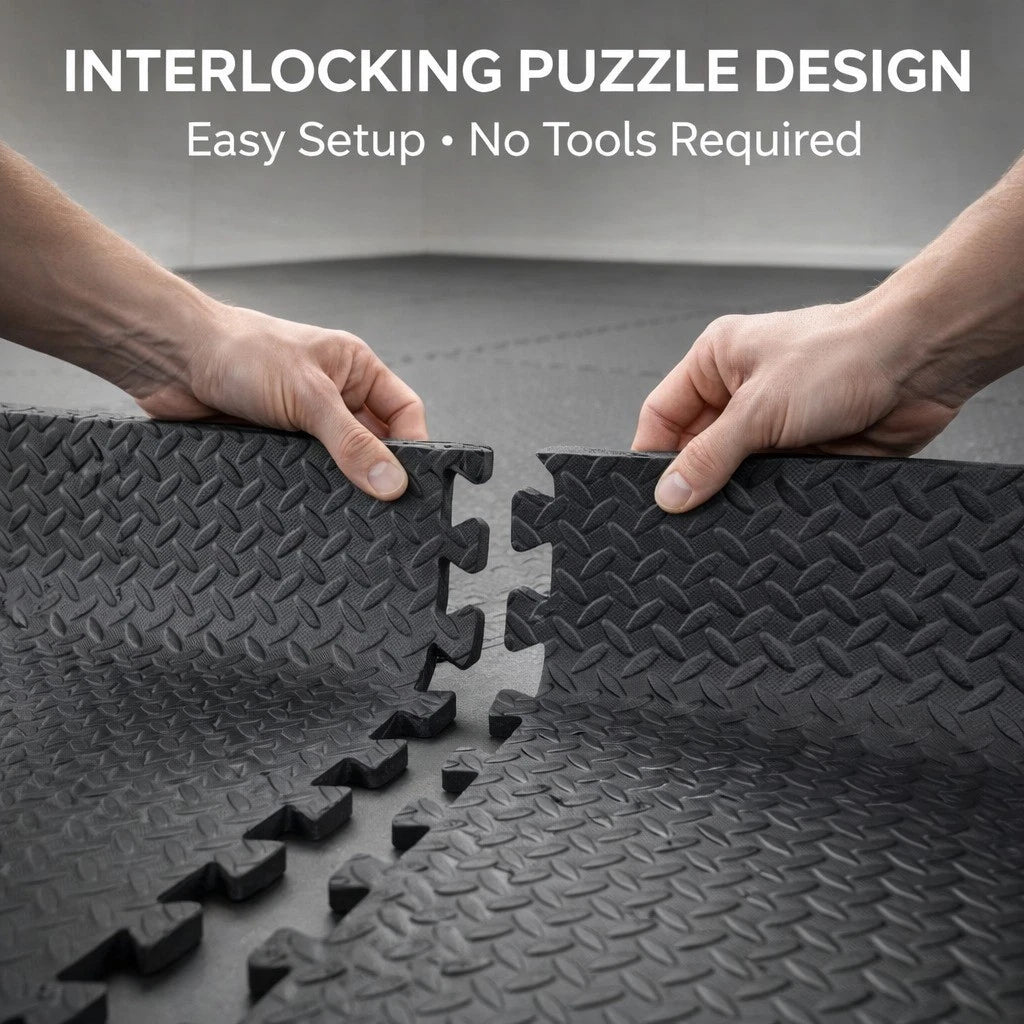 EVA Interlocking Soft Foam Floor Mats 60x60cm Gym Flooring Yoga Exercise Tiles