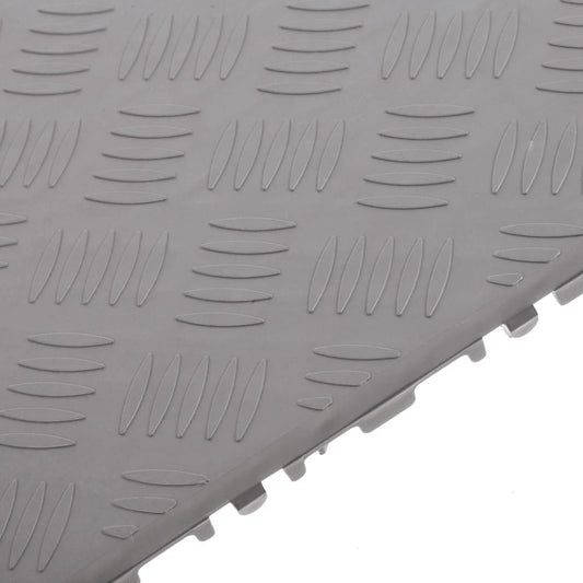 Reusable PP Interlocking Garage Floor Tiles Grey Antislip Mat