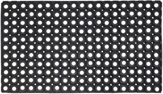 Large Heavy Duty Rubber Ring Door Mat Non Slip Dirt Catcher Outdoor Entrance Rug
