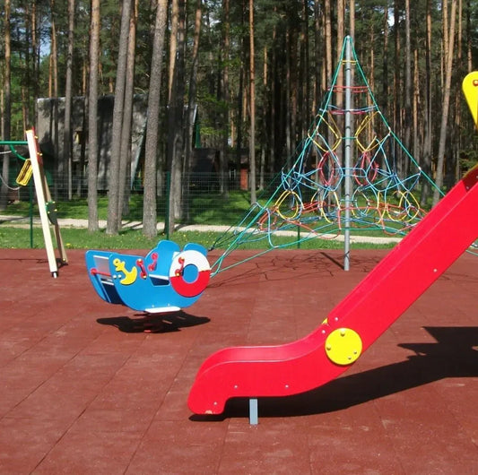 Pack of 4 Rubber Play Mat Tile Perfect for Children's Safe Areas Playgrounds 1m2