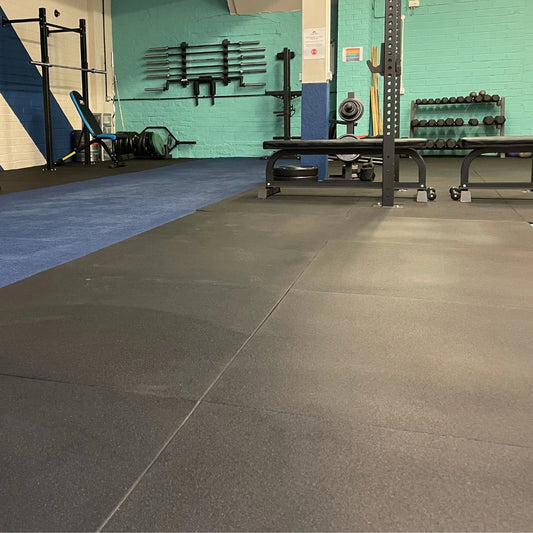 Rubber Gym Floor Tiles | Heavy Duty Crumb Gym Mats | 1M x 1M x 15mm
