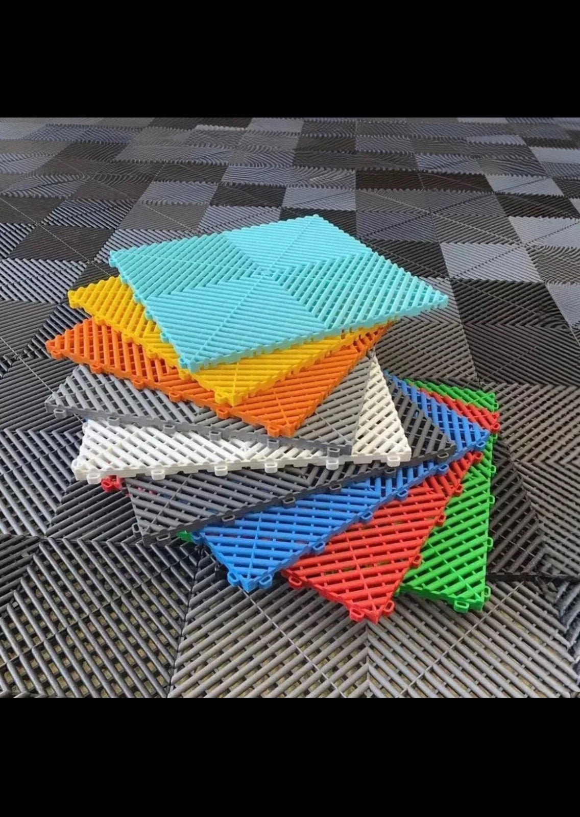Modular Interlocking Vented Garage Floor Tiles | Detailing, Showroom, Outdoor..