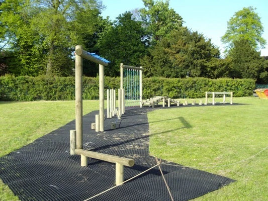 Heavy Duty Rubber Grass Mat Outdoor Safety Flooring Playground Golf Walkway x 3