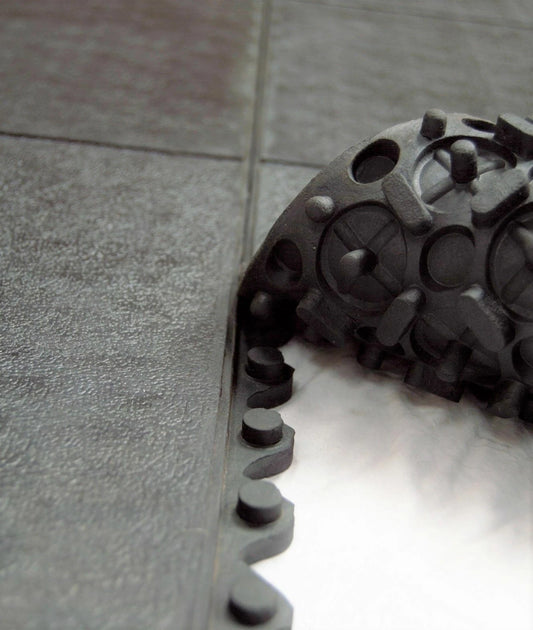 Rubber Gym Floor Tiles | 12 Mat Pack Of Heavy Duty 14mm Interlocking 900 x 900mm