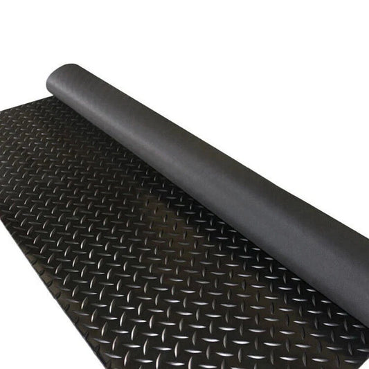 Heavy Duty Rubber Matting Flooring Non Slip Diamond Checker Garage Gym Workshop