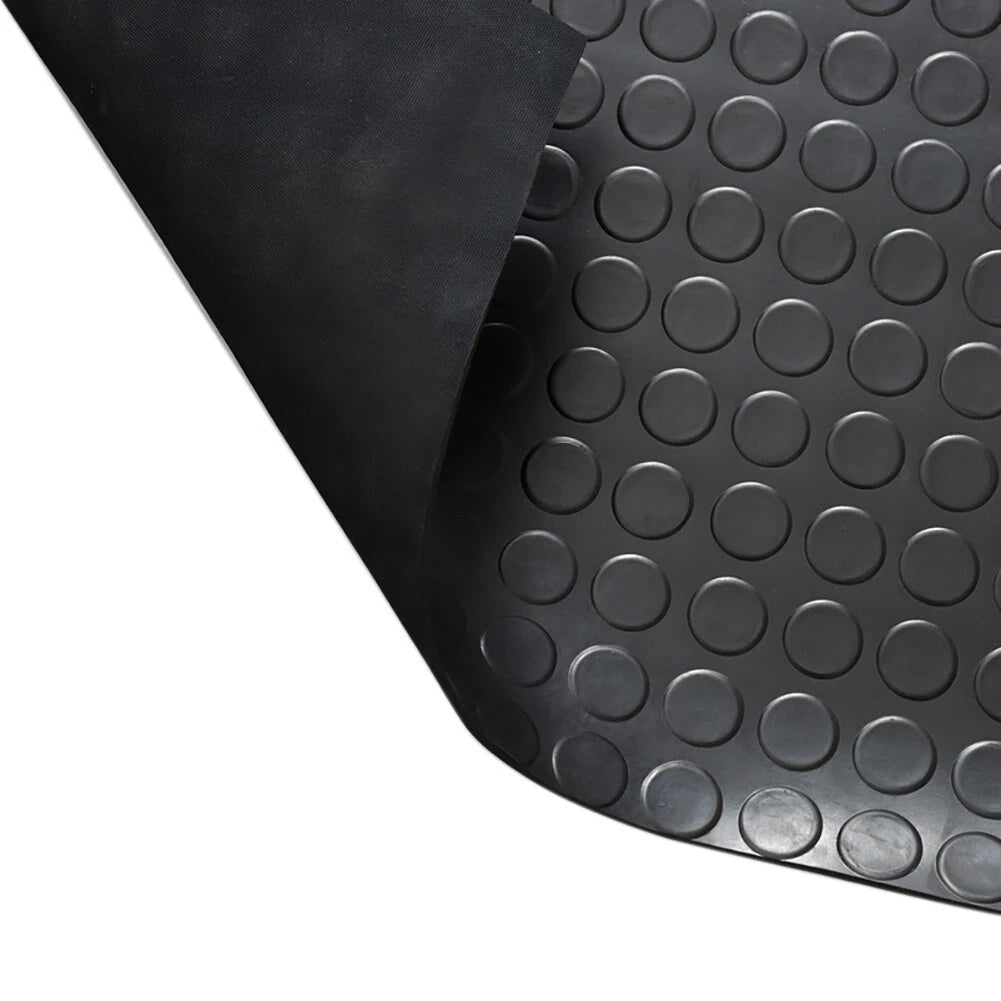 3mm Rubber Flooring Matting Heavy Duty Black Mat Anti Slip Garage Coin Dots Roll