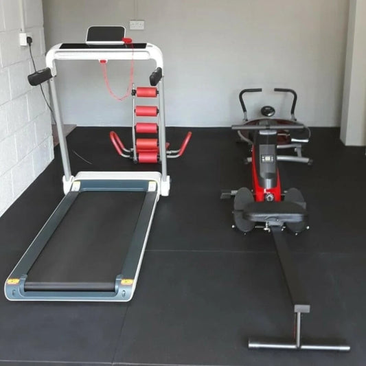 Commercial Grade Rubber Gym Floor Tiles Non Slip Heavy Duty 10mm 1m x 1m Mats