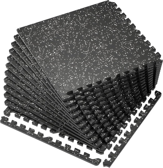 Rubber Top EVA Foam Gym Flooring Tiles Interlocking Mats Home Gym Floor Cover