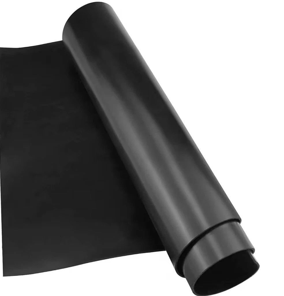 Smooth Rubber Matting Roll, 1m x 2m Heavy-Duty Garage Non Slip Mats 3mm Thick