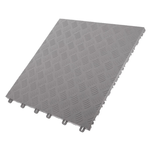 Reusable PP Interlocking Garage Floor Tiles Grey Antislip Mat