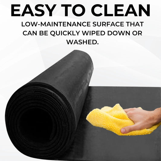 Smooth Rubber Roll Flooring Matting - 3mm Thick - 1.2m Wide - Up to 15m Length