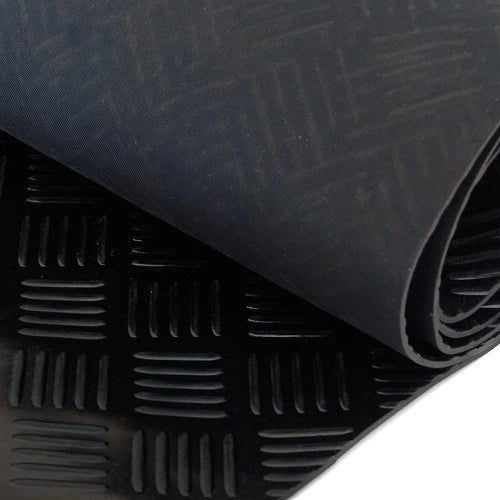 1.8m Wide 5 Bar Checker Rubber Flooring Roll – 3.5mm Thick x 10m Long